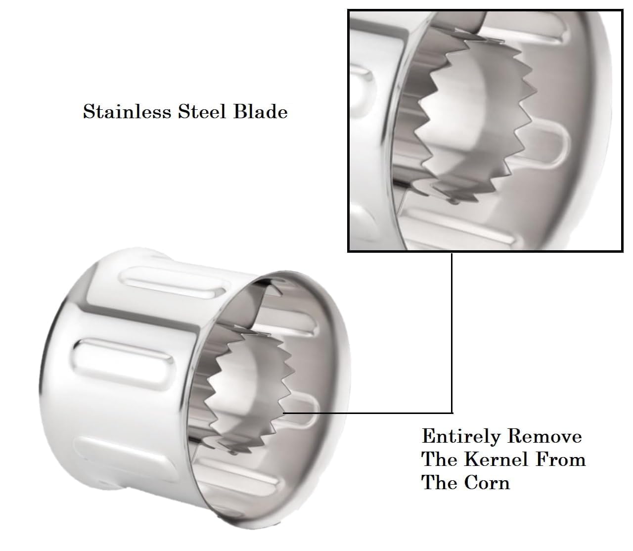 Multipurpose Corn Cutter & Kernel Stripper – Stainless Steel Cob Peeler for Home Kitchen: f