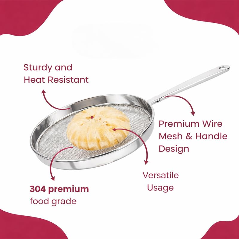 Stainless Steel Roti Roasting Rack – Gas Stove Phulka, Papad & Vegetable Roaster :f
