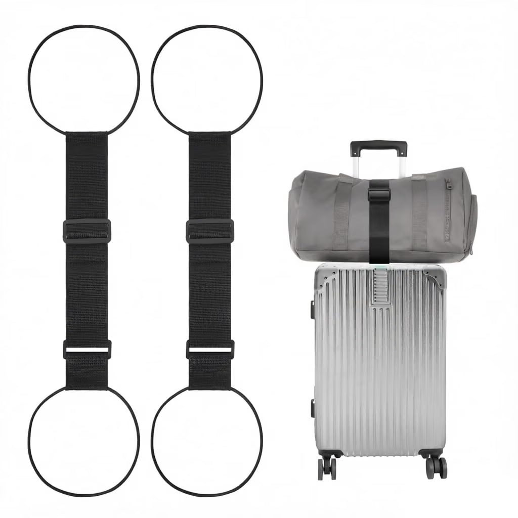 Luggage Connector Strap for Suitcase | Adjustable Elastic Travel Strap for Bags, Backpacks & Accessories :f