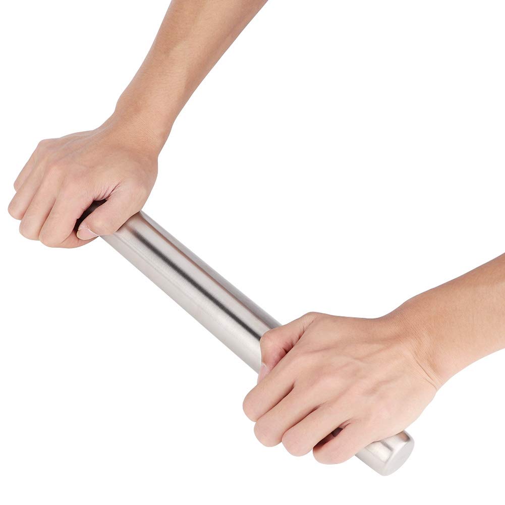 Multipurpose Stainless Steel Rolling Pin | Smooth Dough Roller & Roti Belan :f