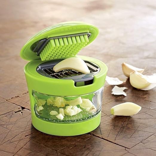 Multipurpose Ginger Garlic Chopper – Stainless Steel Blade Manual Kitchen Tool: f