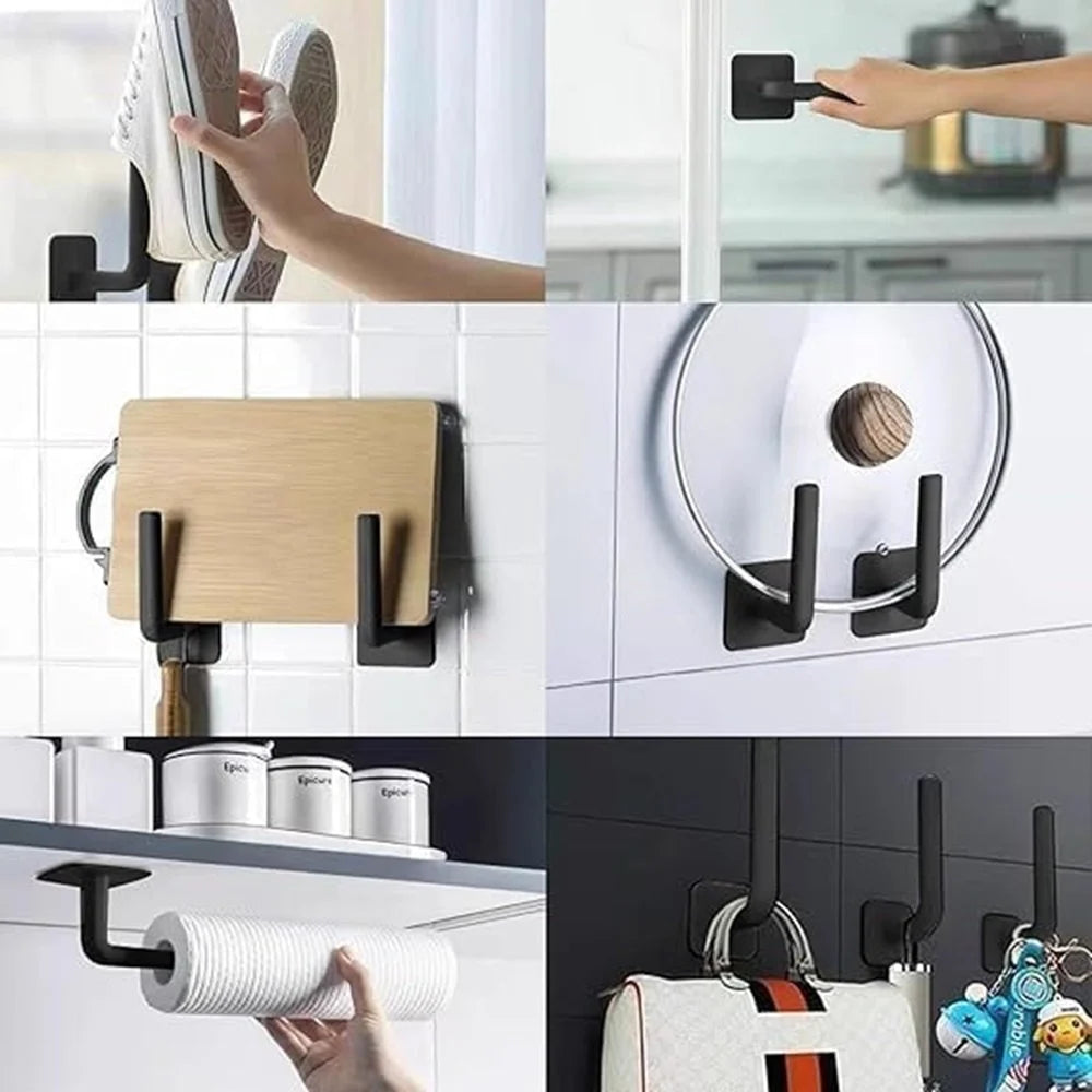 Multi-Purpose Strong Adhesive Wall Hooks for Clothes & Accessories: f