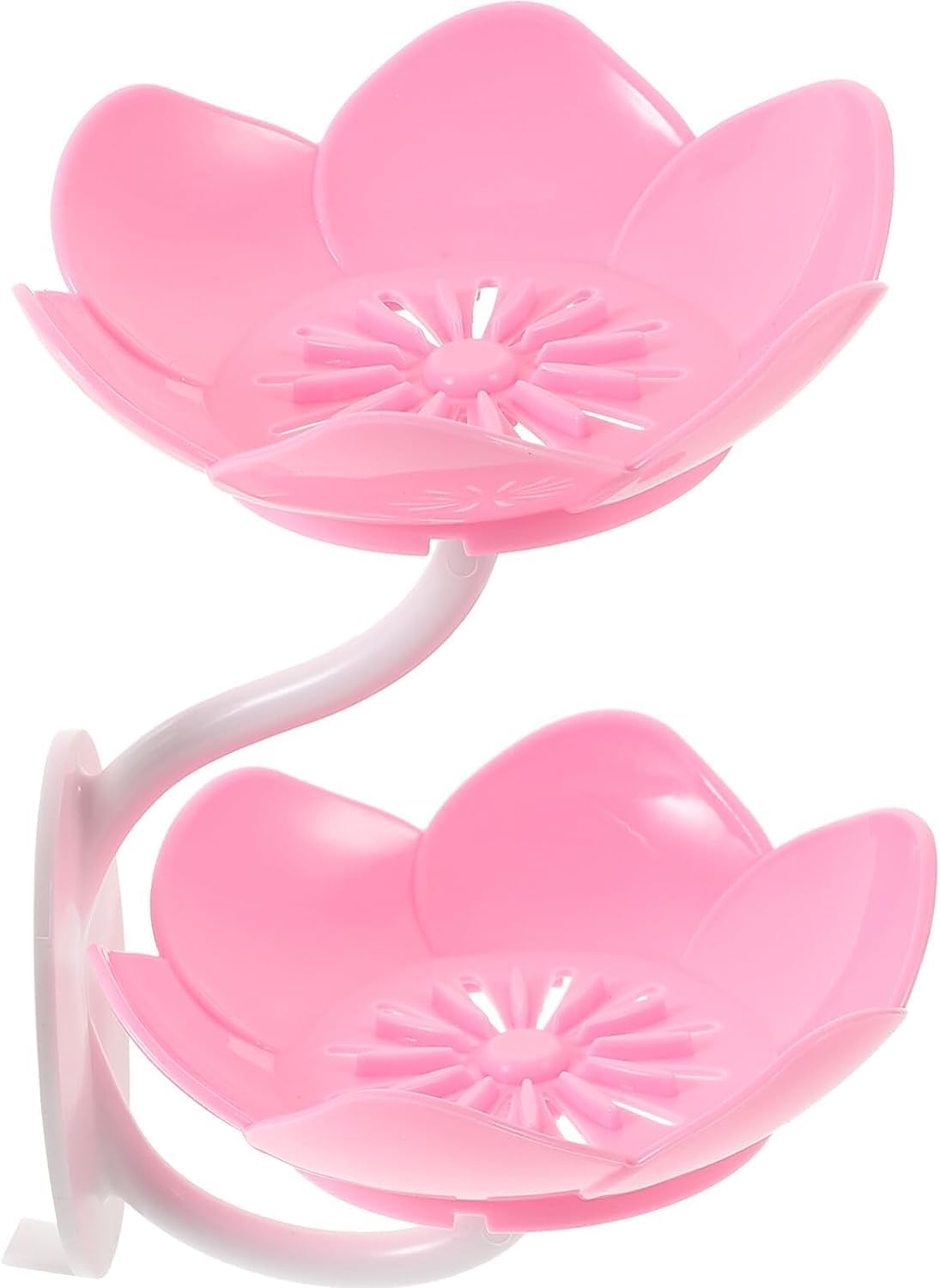 Lotus Sink Soap & Sponge Holder(Pack of 2) – No-Drill Adhesive Rack : f