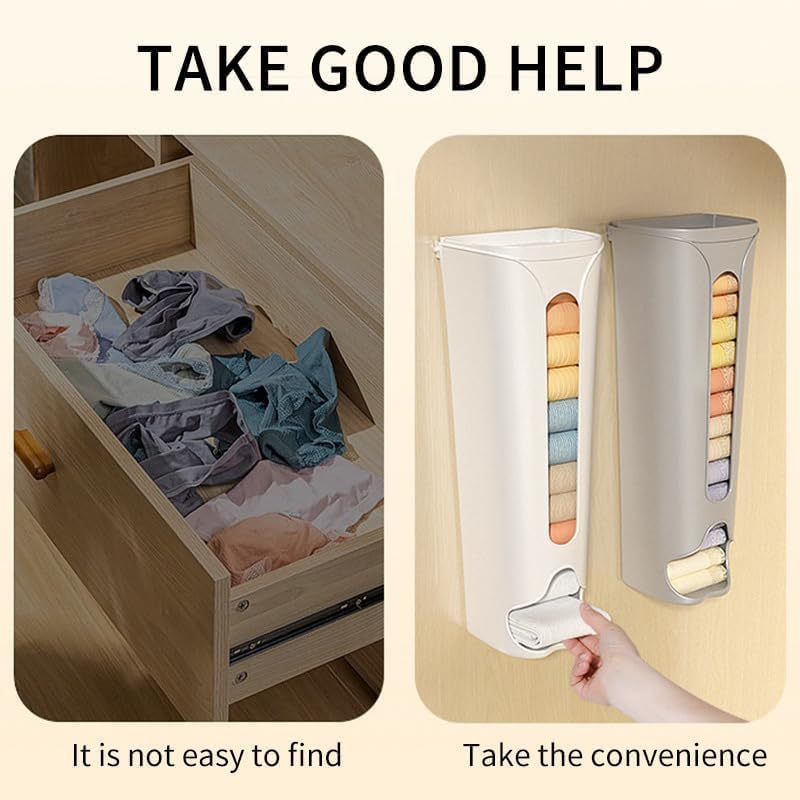 Wall Mounted Storage Box Organizer – Multi-Purpose Underwear, Socks & Garbage Bag Holder - Space Saving Kitchen & Cabinet Container: g