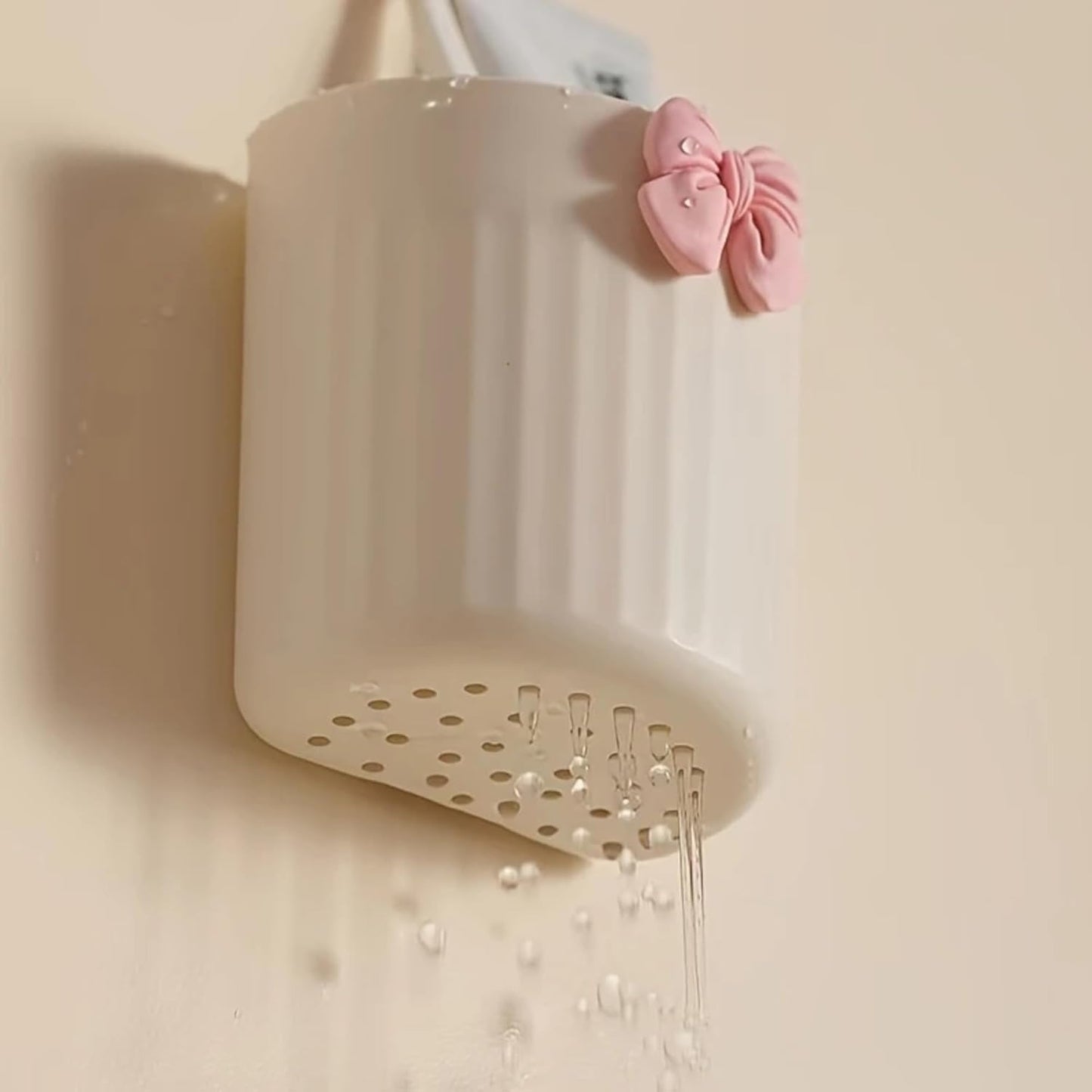 Wall Mounted Storage Basket with Adhesive Hook | Hanging Organizer Cup for Bathroom, Kitchen & Home: f