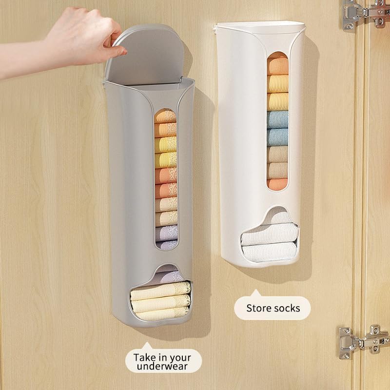 Wall Mounted Storage Box Organizer – Multi-Purpose Underwear, Socks & Garbage Bag Holder - Space Saving Kitchen & Cabinet Container: g