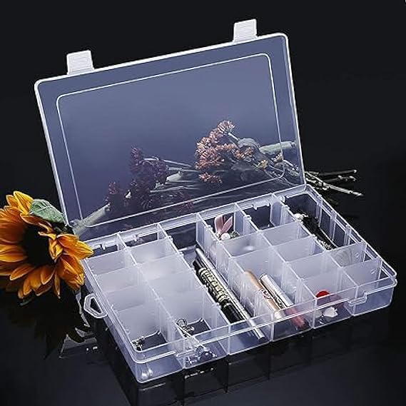 Multipurpose Storage Box 36 Compartments – Portable Organizer for Medicine, Jewelry, Cosmetics & Stationery: f