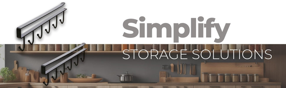 Under-Shelf 6-Hook Mug & Cup Holder Rack (pack of 2)– Space-Saving Kitchen Cabinet Organizer,g