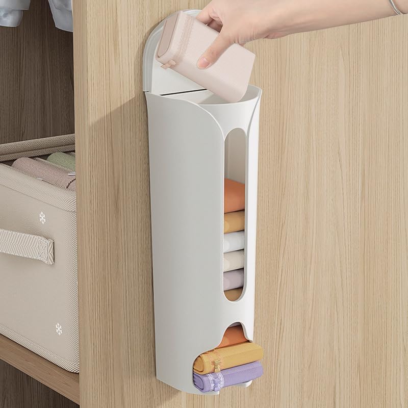 Wall Mounted Storage Box Organizer – Multi-Purpose Underwear, Socks & Garbage Bag Holder - Space Saving Kitchen & Cabinet Container: g