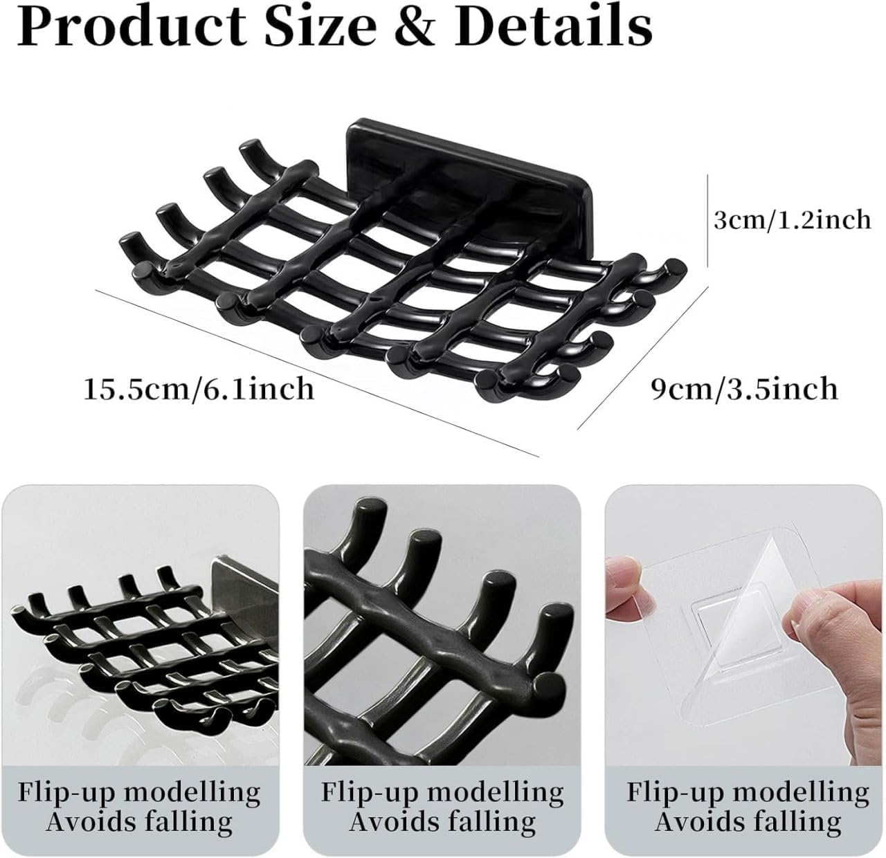 Wall Mounted Dish with Hooks – Space Saving Bathroom Organizer: f