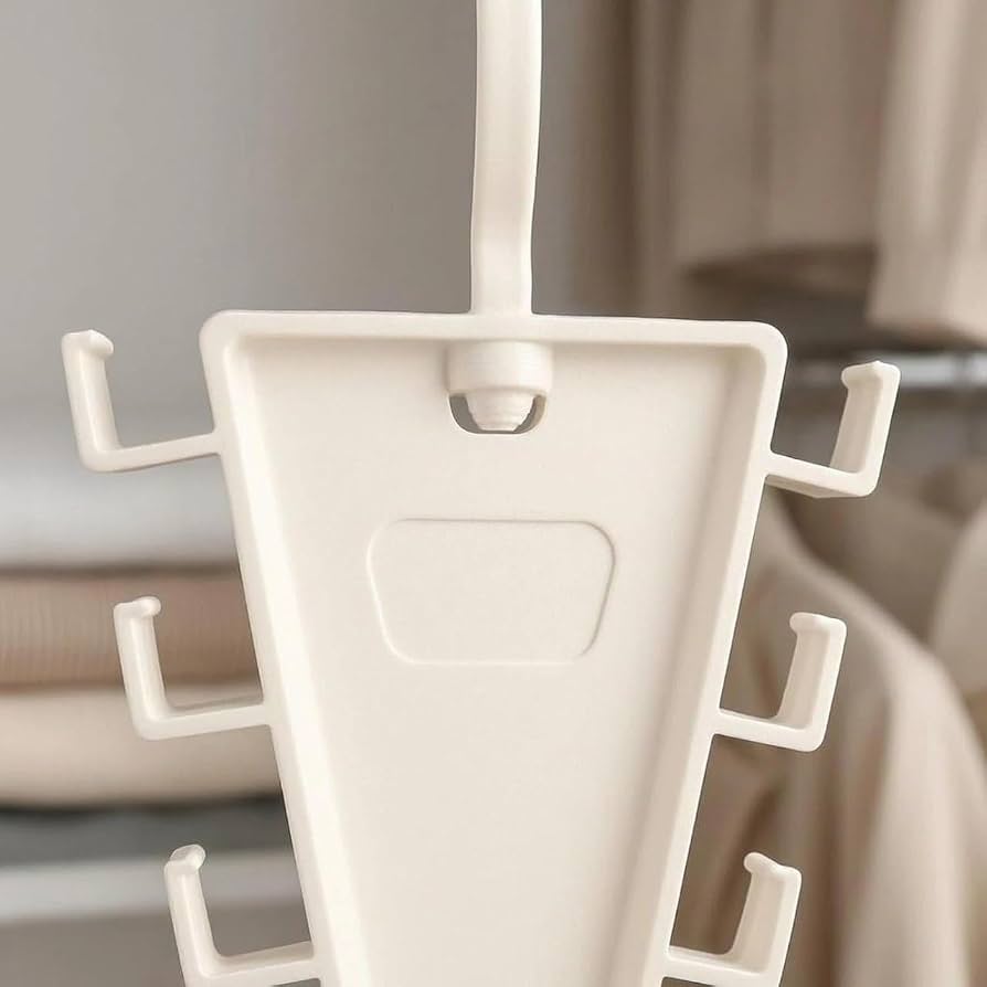 V-Shaped Clothing Organizer Hanger | 12-Hook Double-Sided Closet Storage :f
