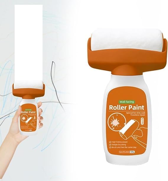 All-in-One Wall Repair Roller Brush – Covers Cracks, Scratches & Dirty Wall Stains: f