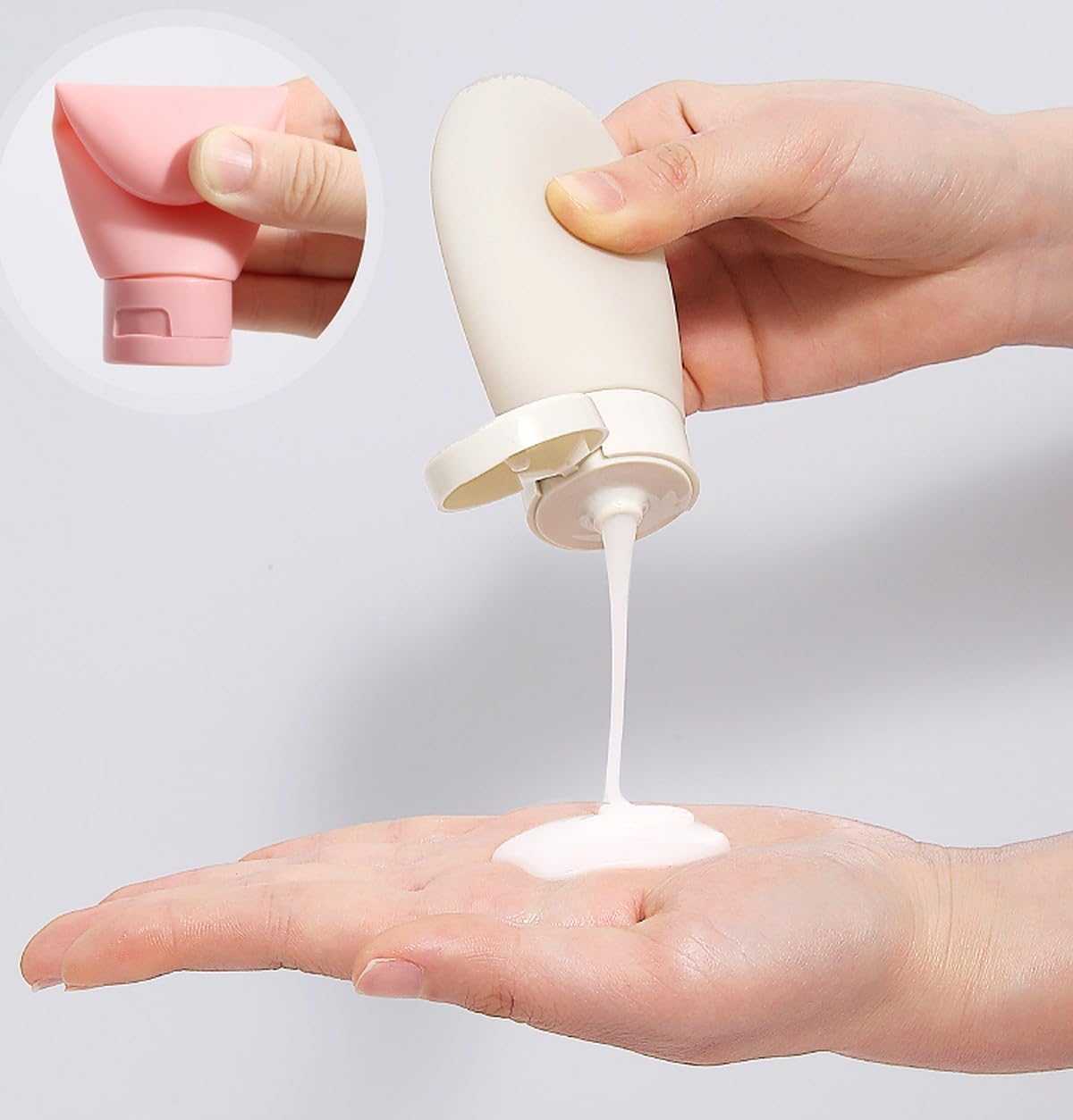 3 pieces travel Silicone Bottles for Toiletries- 60 ml each ,f