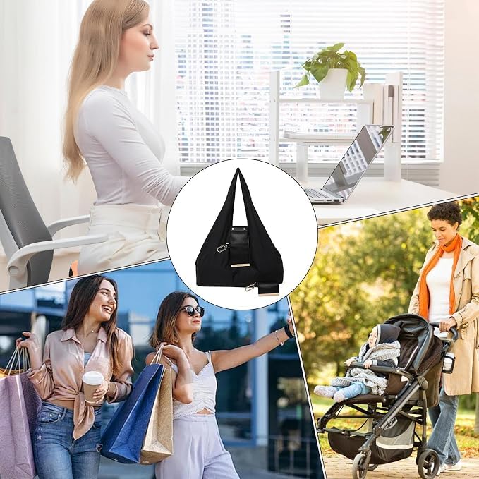 Foldable Reusable Shopping Tote Bag with Keychain Pouch – Lightweight Water-Resistant Grocery Bag :f