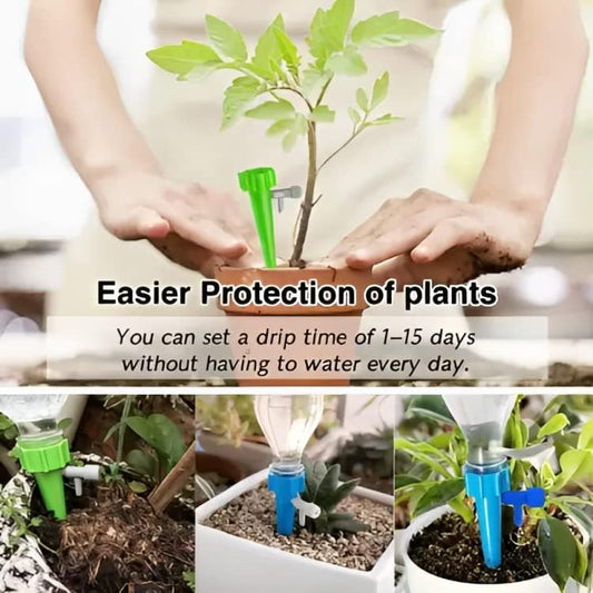 Self-Watering Plant Spike with Adjustable Drip Flow | Bottle Irrigation System for Indoor & Outdoor Plants :f