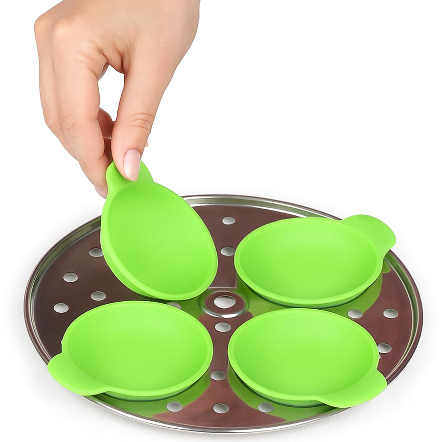 Reusable Silicone Idli Moulds (Set of 8) – Non-Stick BPA-Free Idli Maker Cups; f