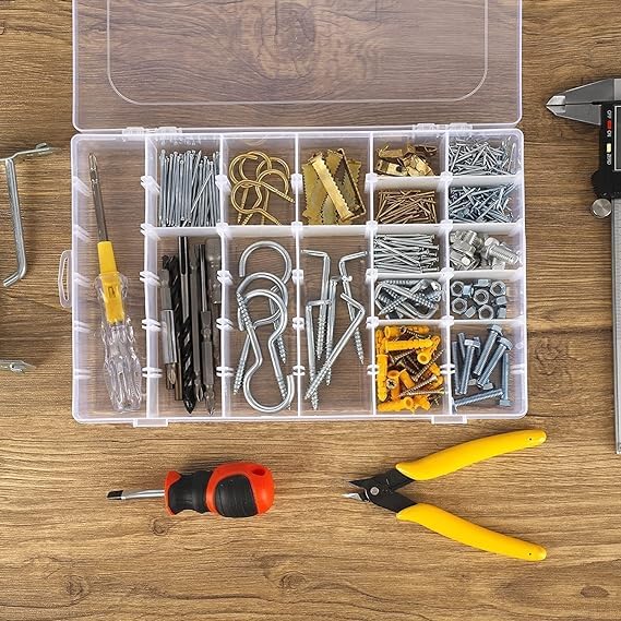 Multipurpose Storage Box 36 Compartments – Portable Organizer for Medicine, Jewelry, Cosmetics & Stationery: f