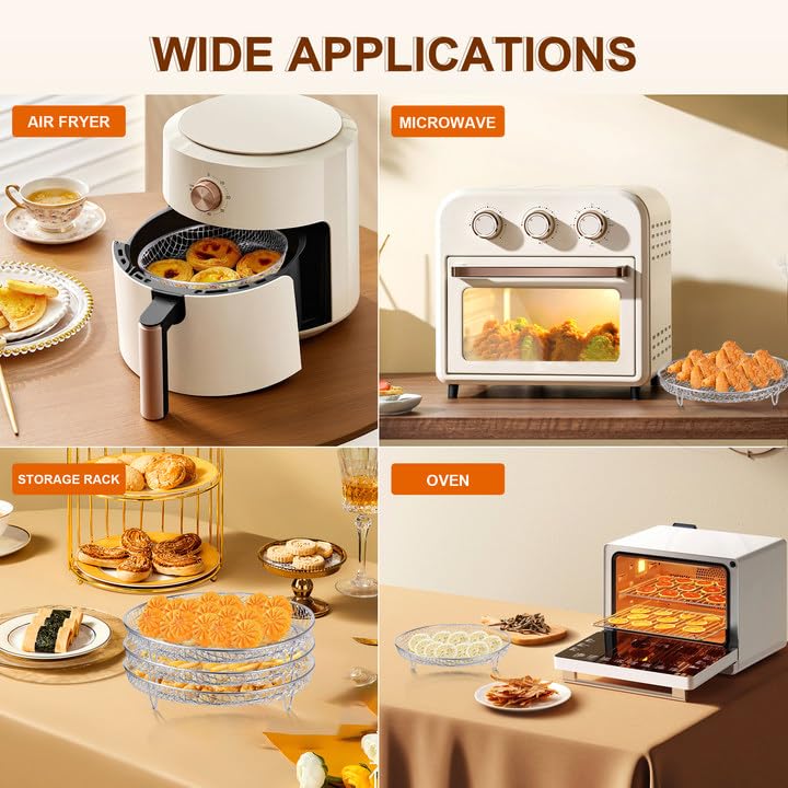 Multi-Layer Air Fryer Grill Rack – 304 Stainless Steel Dehydration Stand: f