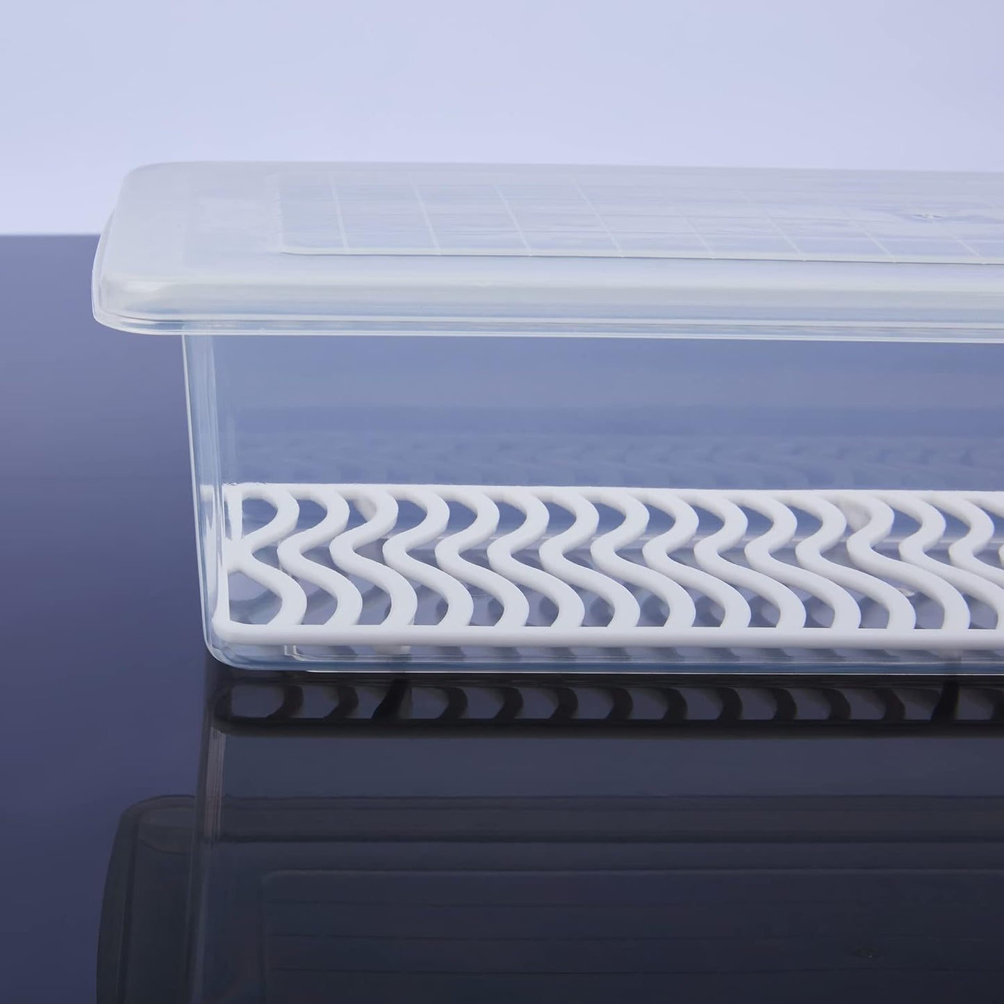 Uniqly- Fridge Storage Containers with Drain plates- Pack of 6: f