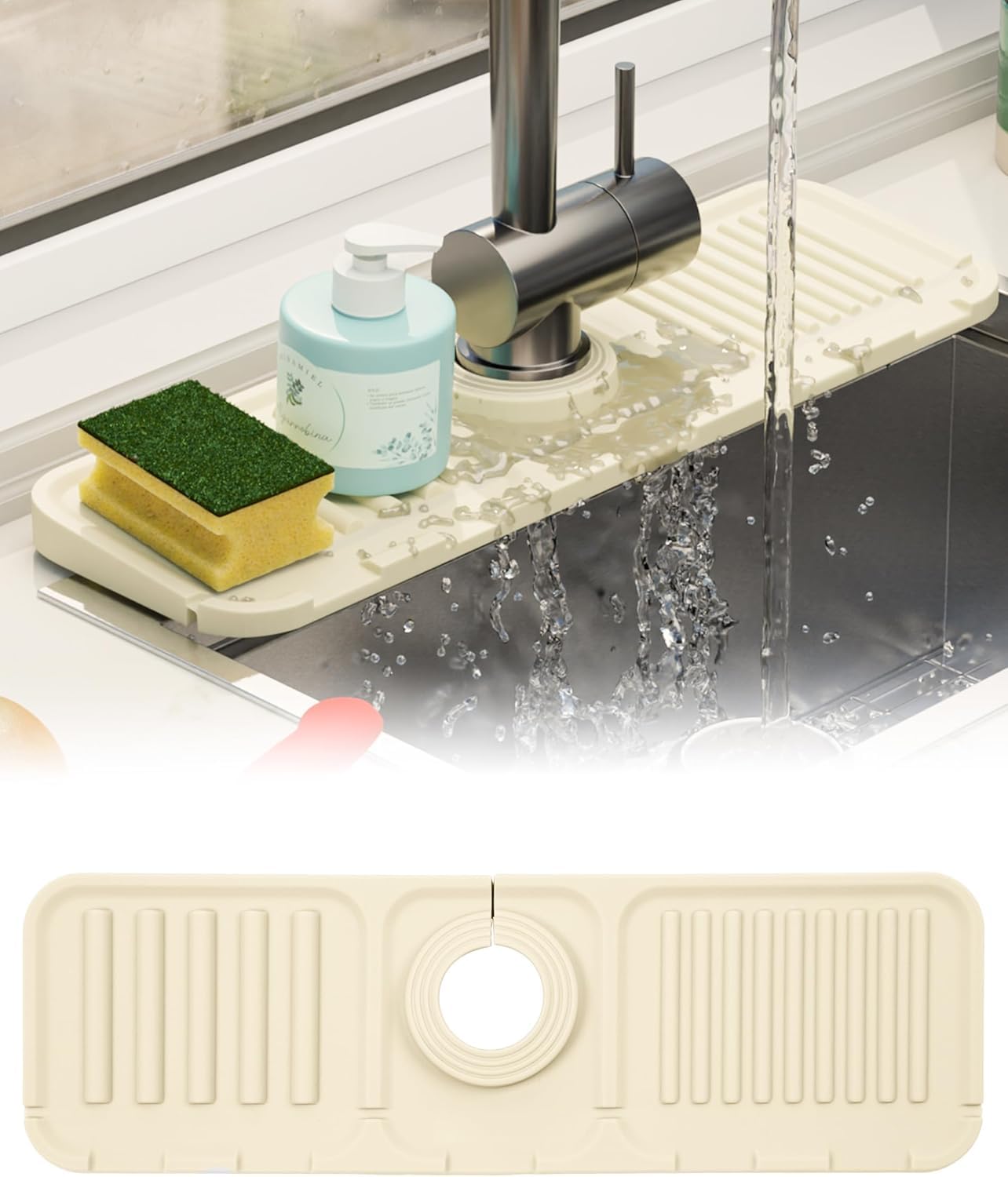 Silicone faucet Mat- No more Wet Sink Area- .g