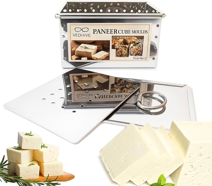 Homemade Paneer Maker Kit – Stainless Steel Press Mould for Fresh Paneer, Tofu & Cheese: f