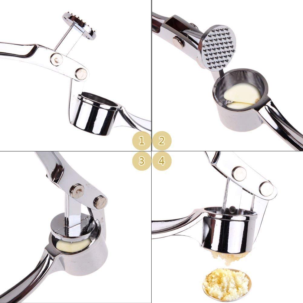 Heavy Duty Garlic Press & Crusher – Stainless Steel Manual Garlic Mincer :f