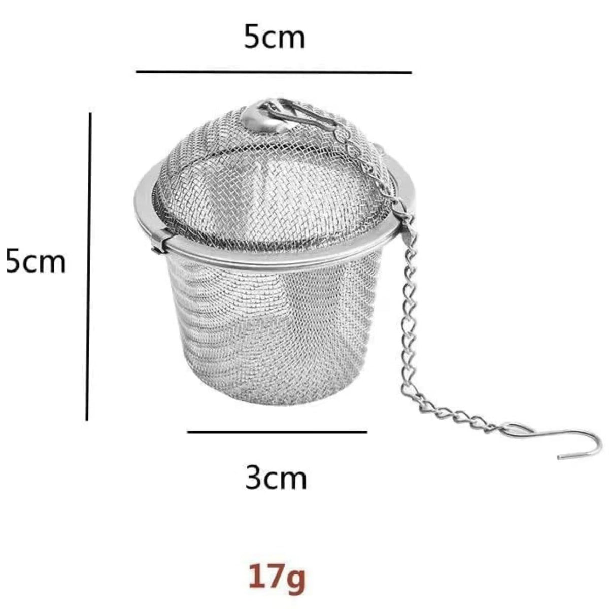Reusable Stainless Steel Tea Infuser | Mesh Tea Filter with Hook & Long Chain :f