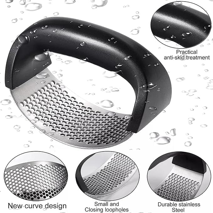 Premium Garlic Crusher – Easy, Quick & Mess-Free (Pack of 2)- .f