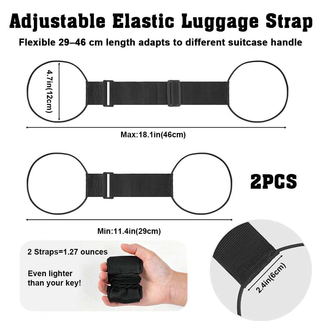 Luggage Connector Strap for Suitcase | Adjustable Elastic Travel Strap for Bags, Backpacks & Accessories :f