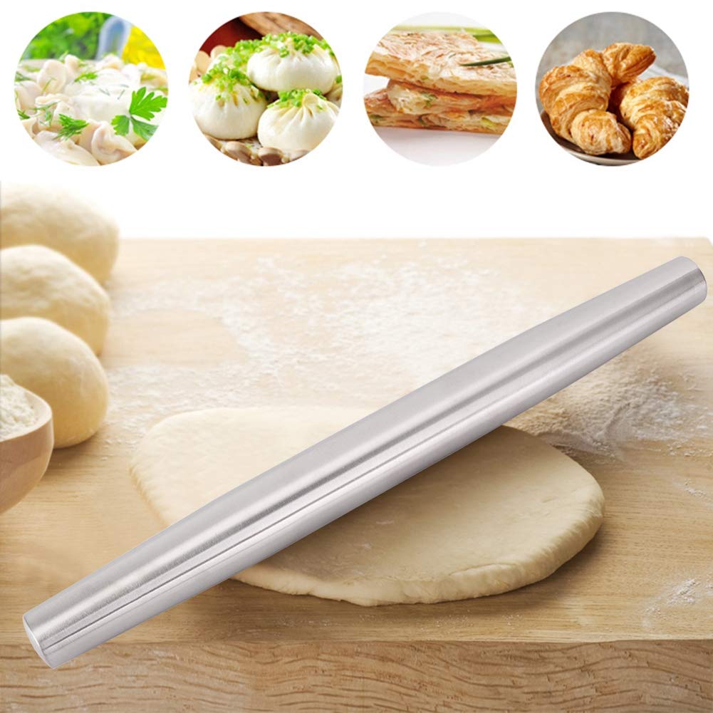 Multipurpose Stainless Steel Rolling Pin | Smooth Dough Roller & Roti Belan :f