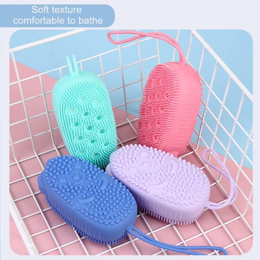 Silicone Body Scrubber with Soap for Shower : f