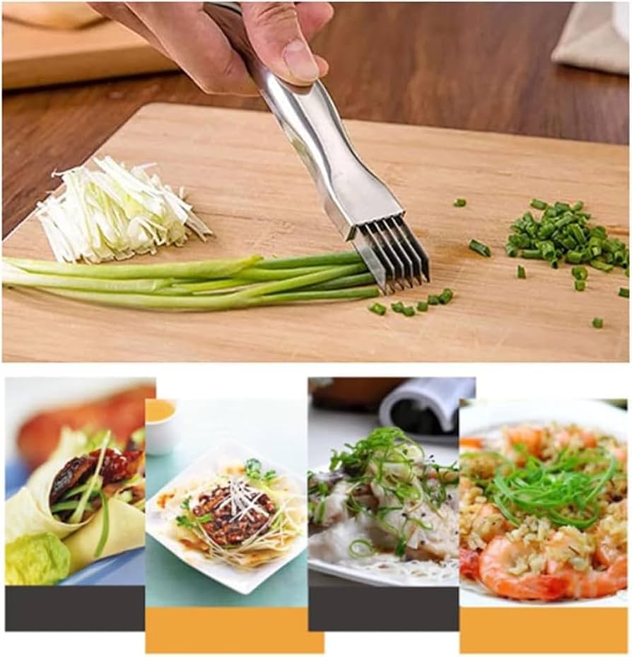 All-in-One Kitchen Vegetable Grater – 6-Blade Stainless Steel Slicer for Garlic, Onion & Fresh Produce: f