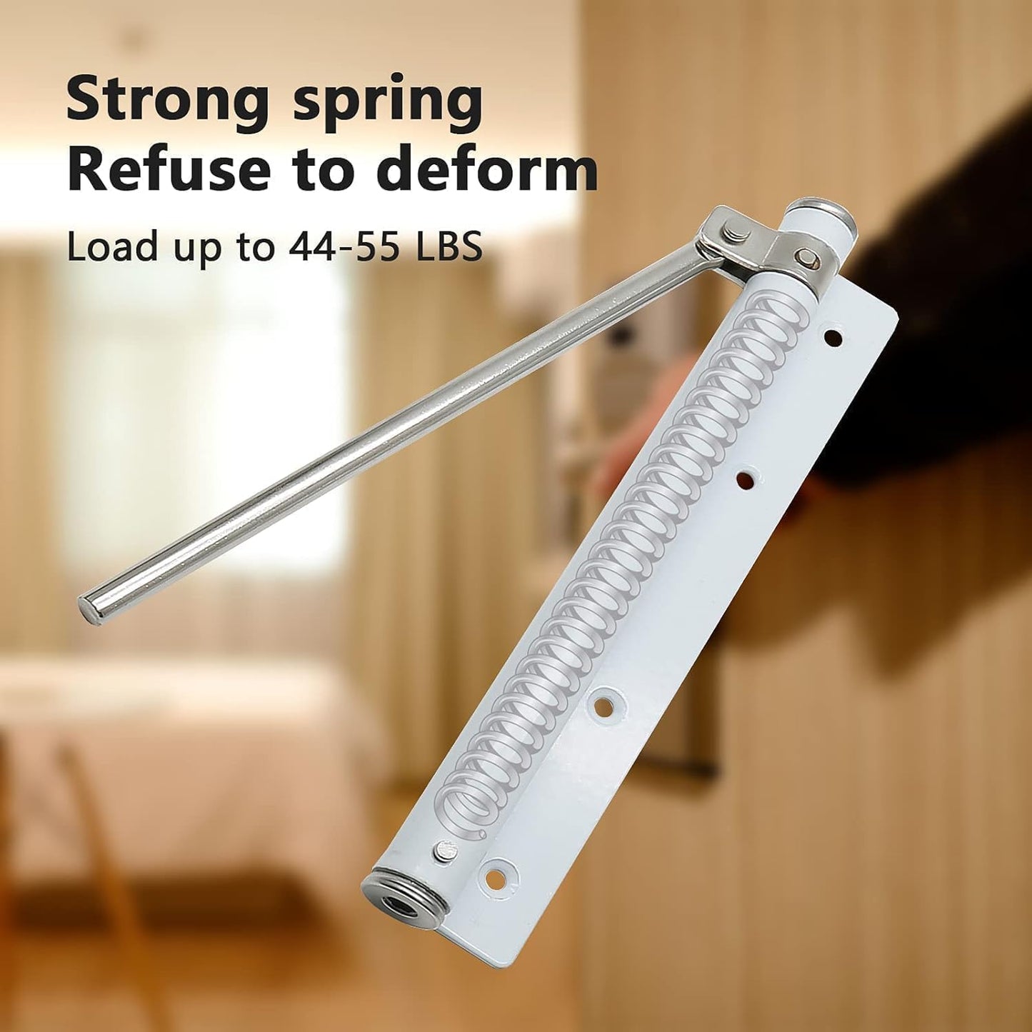 Automatic Spring Door Closer – Heavy Duty Adjustable Door Closer for Residential & Commercial Use;f
