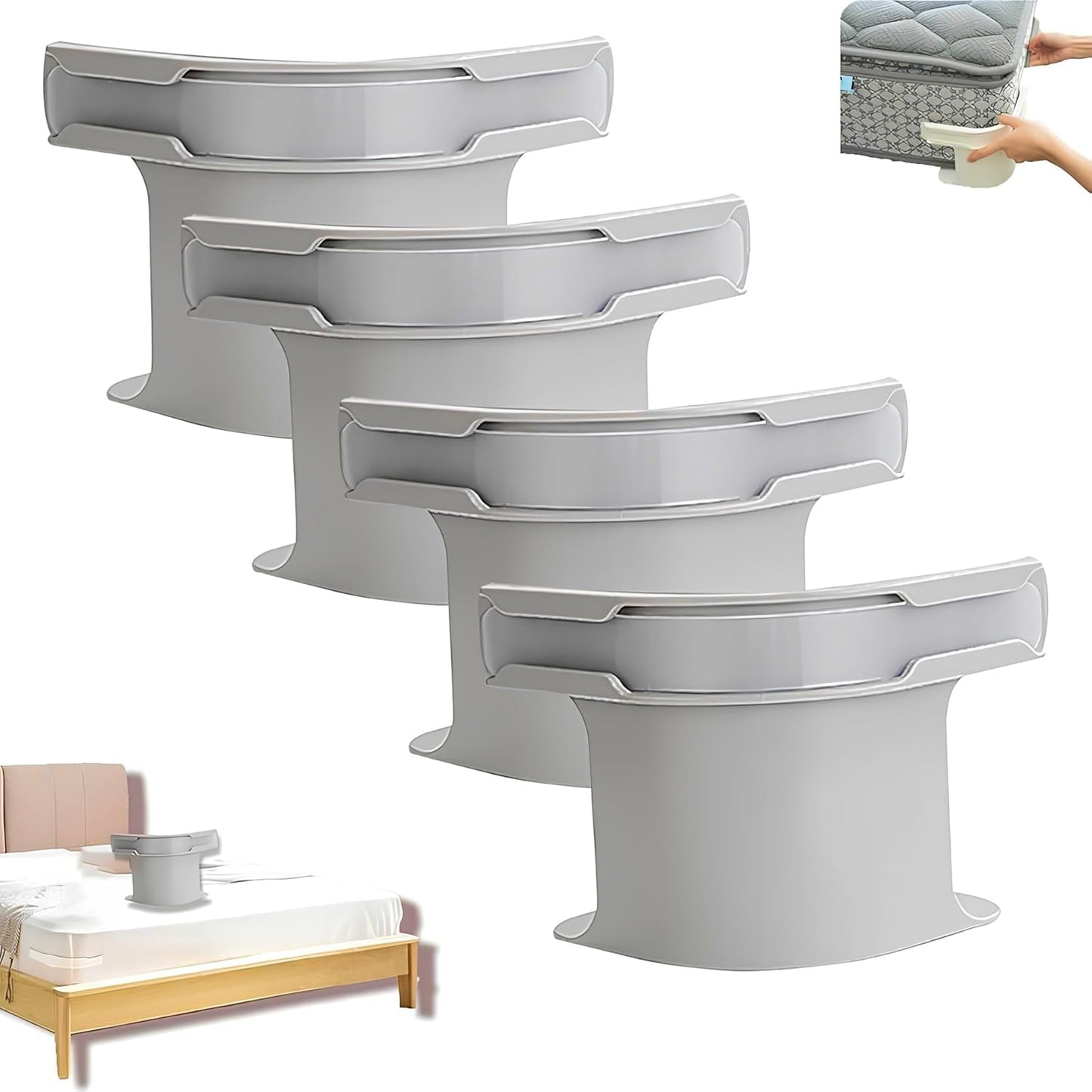 4-Pcs Adjustable Bed Sheet Holder Straps – Heavy-Duty Corner Clips for Tight, Wrinkle-Free Bedding; g