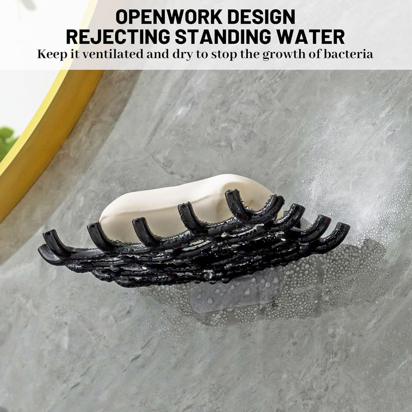 Wall Mounted Dish with Hooks – Space Saving Bathroom Organizer: f