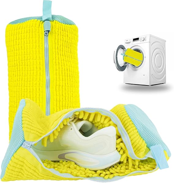Universal Shoe Wash Bag | Shoe Cleaning & Protection Bag for Washer and Dryer :f