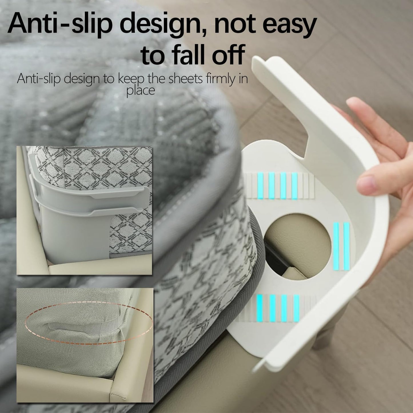 4-Pcs Adjustable Bed Sheet Holder Straps – Heavy-Duty Corner Clips for Tight, Wrinkle-Free Bedding; g