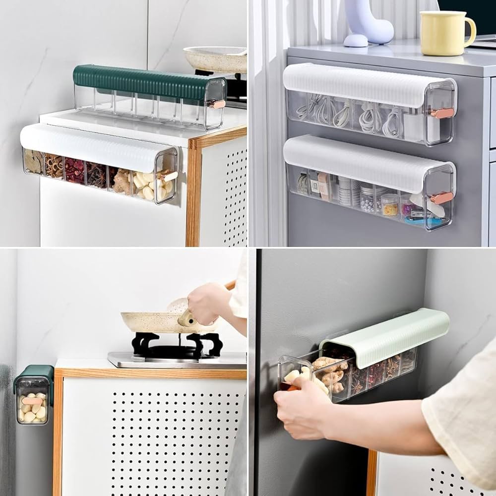 Space-Saving Wall Storage Drawer – Self-Adhesive Organizer for Socks, Underwear, Ties & Accessories: f