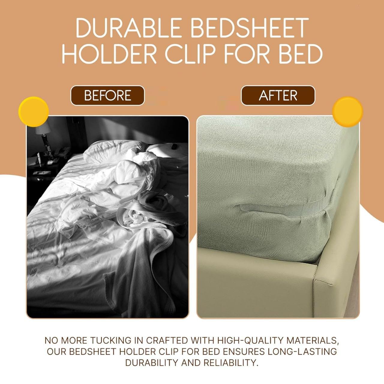 4-Pcs Adjustable Bed Sheet Holder Straps – Heavy-Duty Corner Clips for Tight, Wrinkle-Free Bedding; g