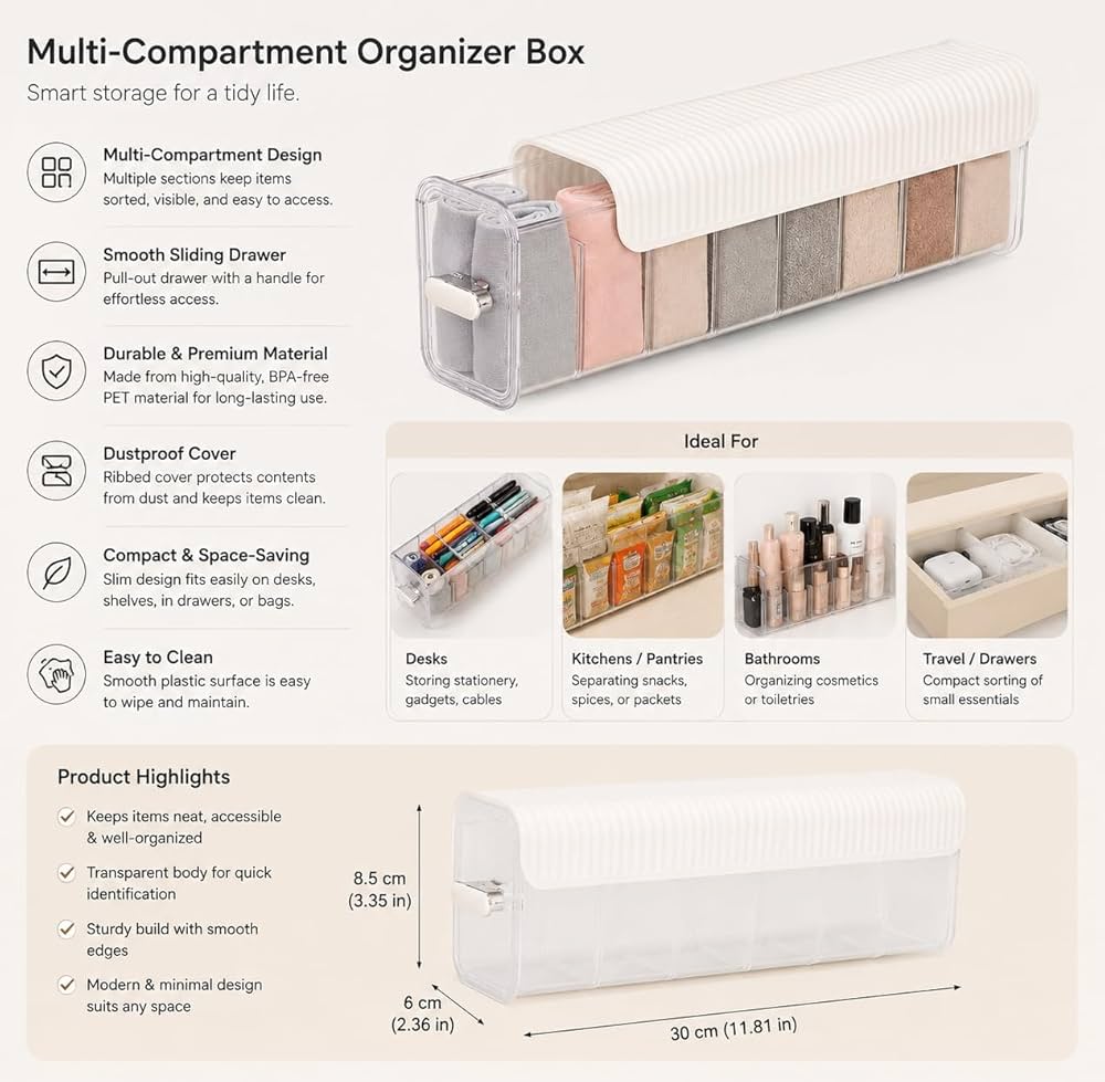 Space-Saving Wall Storage Drawer – Self-Adhesive Organizer for Socks, Underwear, Ties & Accessories: f