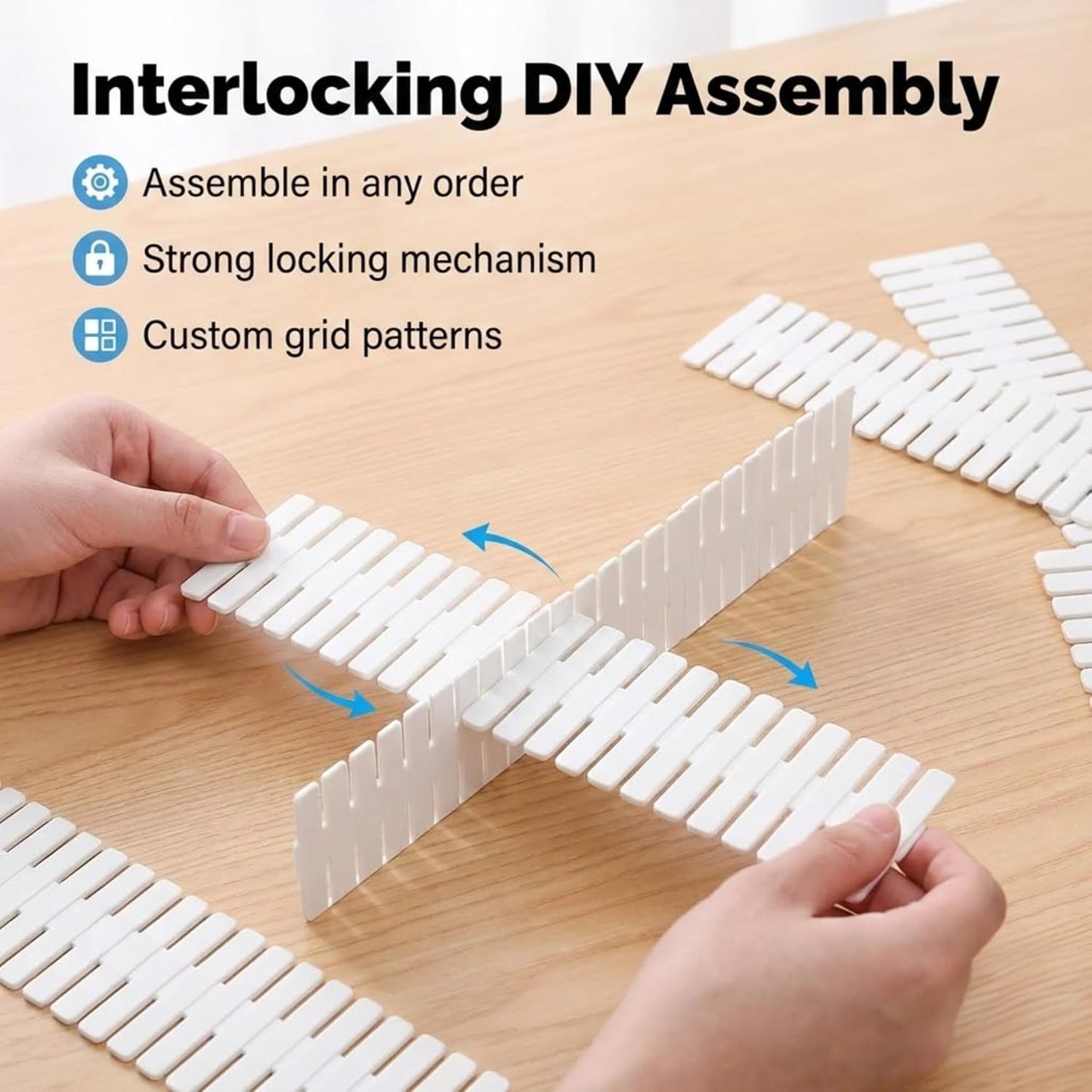 Drawer Organizer Dividers – Customizable Storage Grid for Clothes & Wardrobe: f