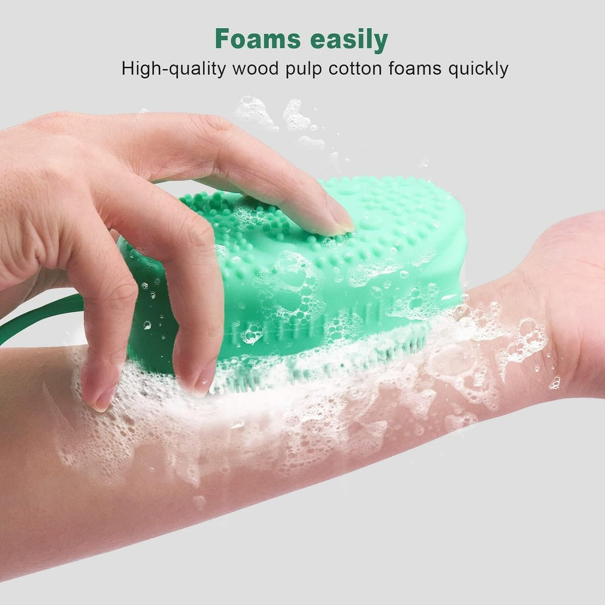 Silicone Body Scrubber with Soap for Shower : f