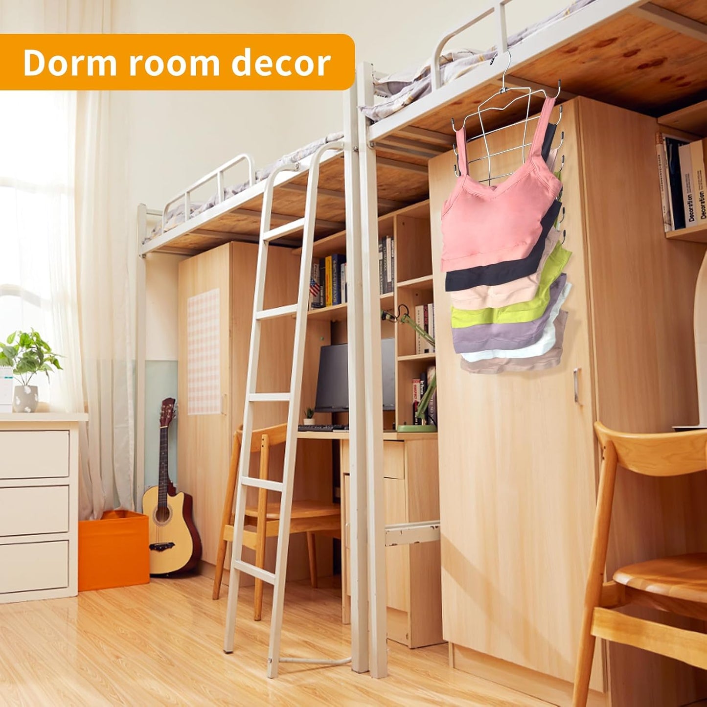 8 Layer Clothes Organizer steel Hanger – Perfect for Tank Tops, Bras & Scarves; f