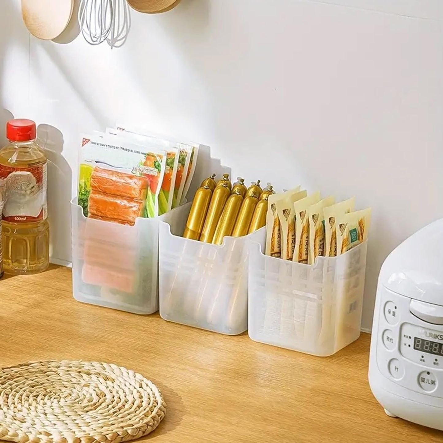 Fridge and Home Organiser Bins (Pack of 6) ,g