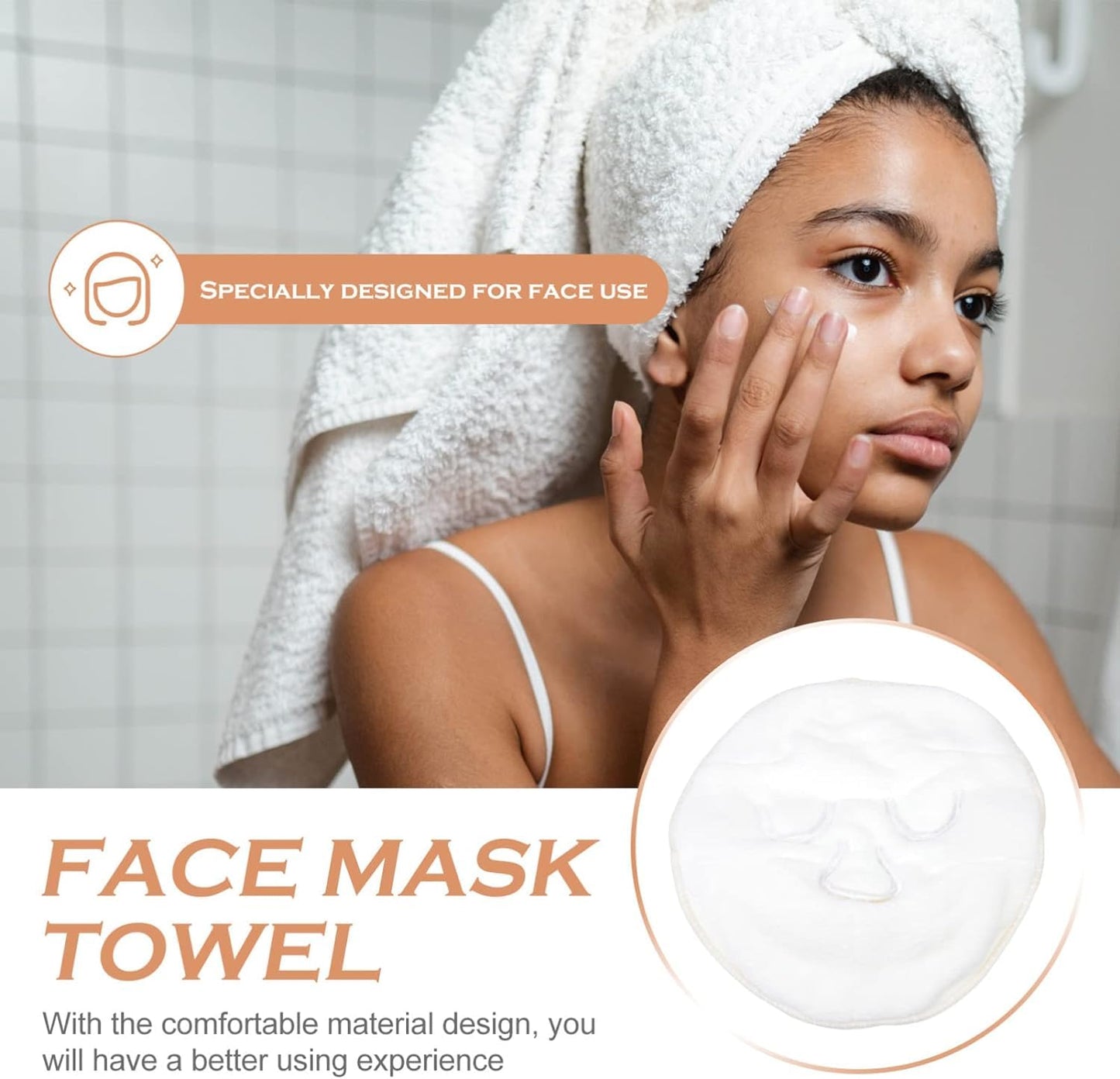 Reusable Facial Towel Mask | Hot & Cold Compress Moisturizing Face Mask :f