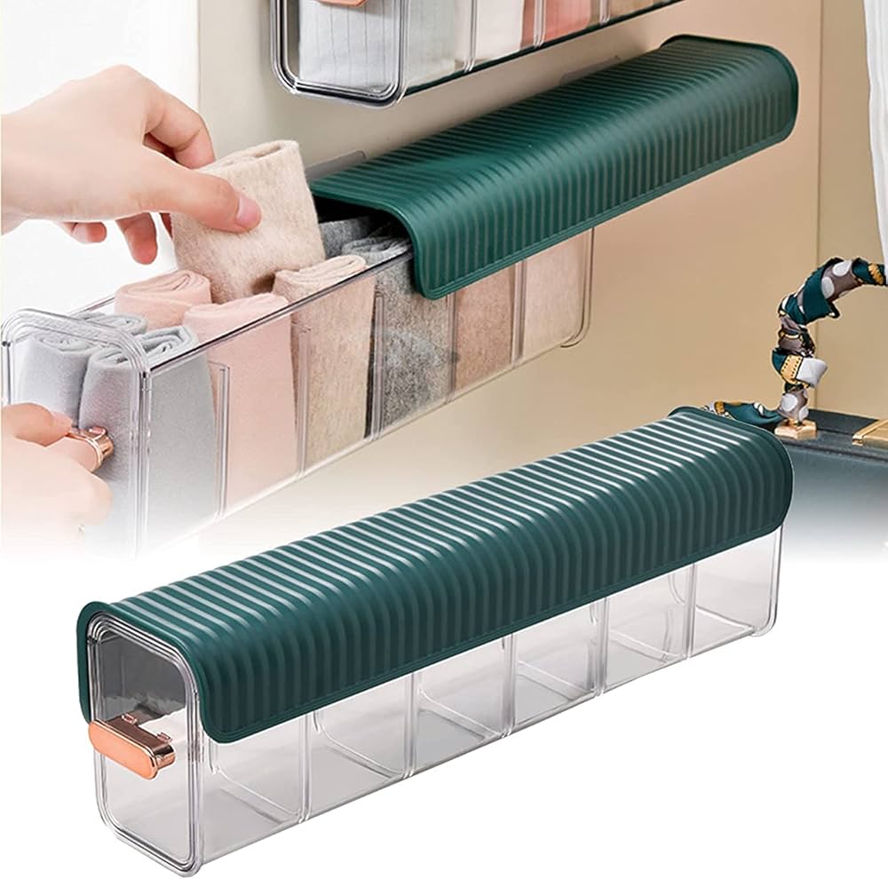 Space-Saving Wall Storage Drawer – Self-Adhesive Organizer for Socks, Underwear, Ties & Accessories: f