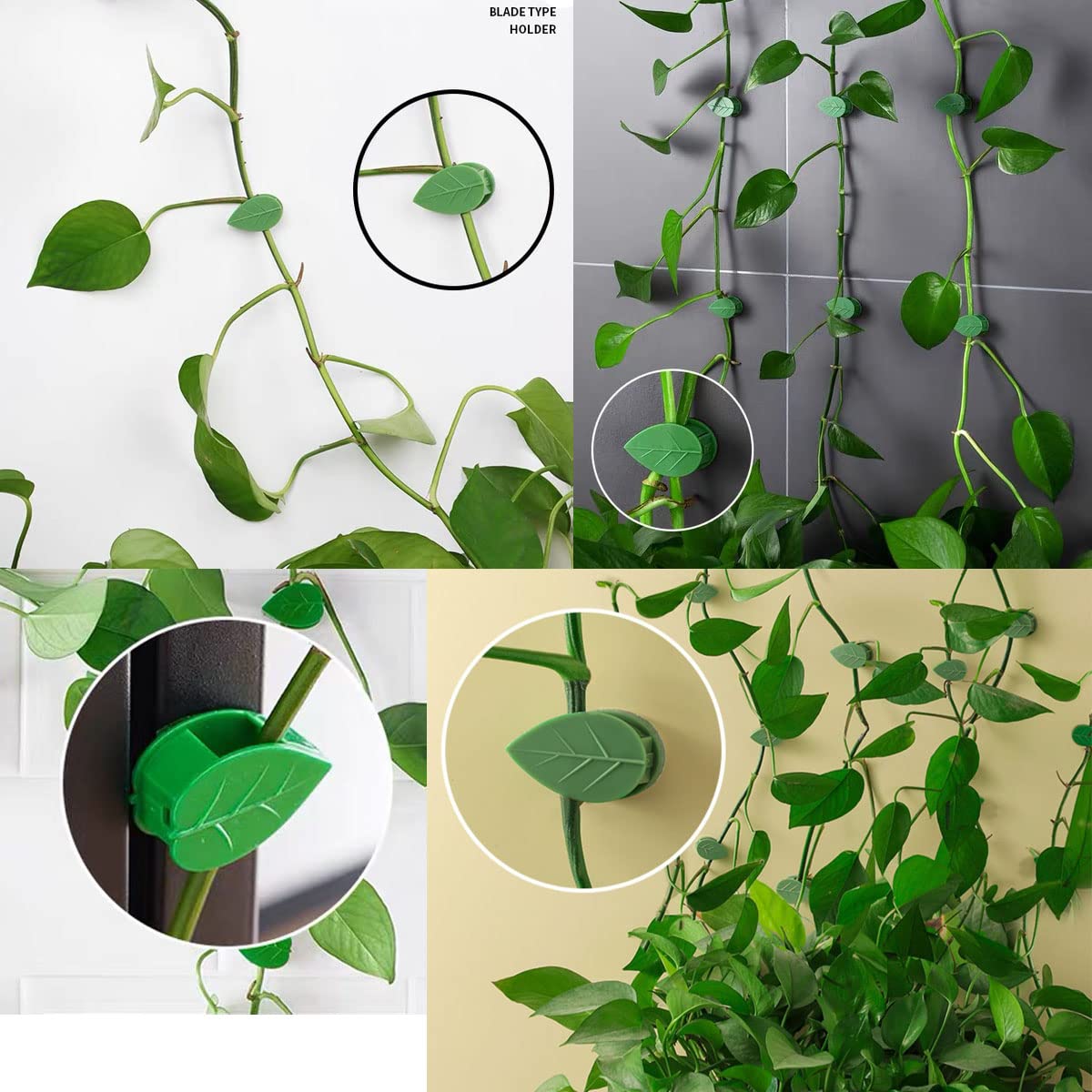 Multipurpose Self-Adhesive Plant Clips – Invisible Wall Hooks for Climbing Plants, Vine Support, Cable Routing & Home Garden Decor :f