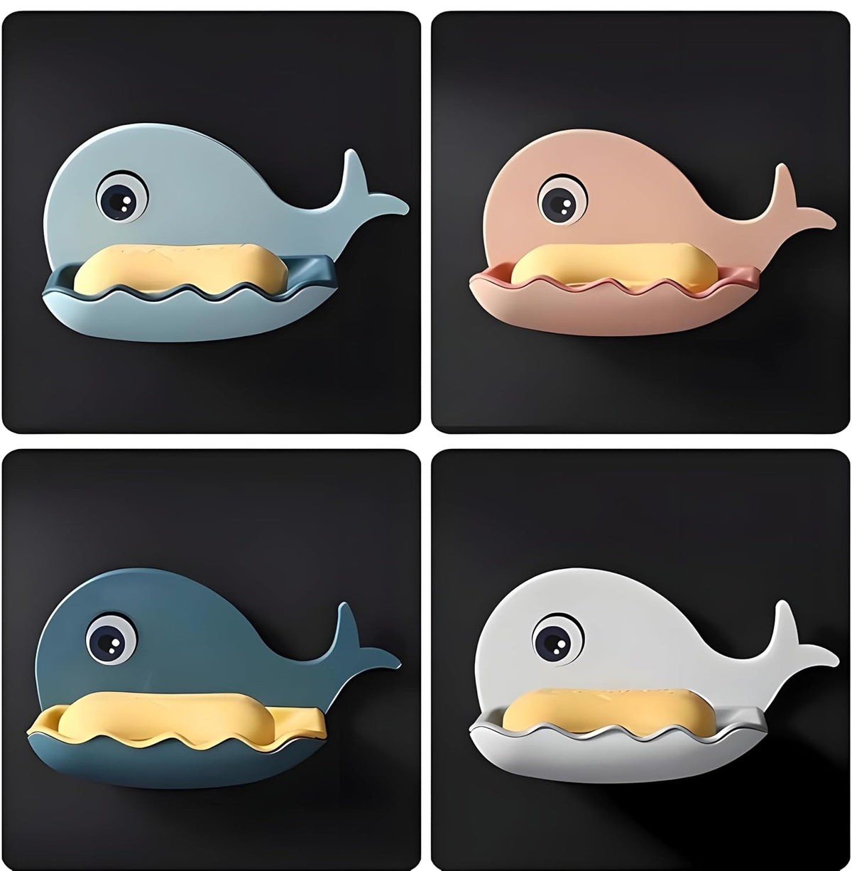 Waterproof Whale Soap Dish Holder – Stylish Bathroom Soap Storage Tray :f