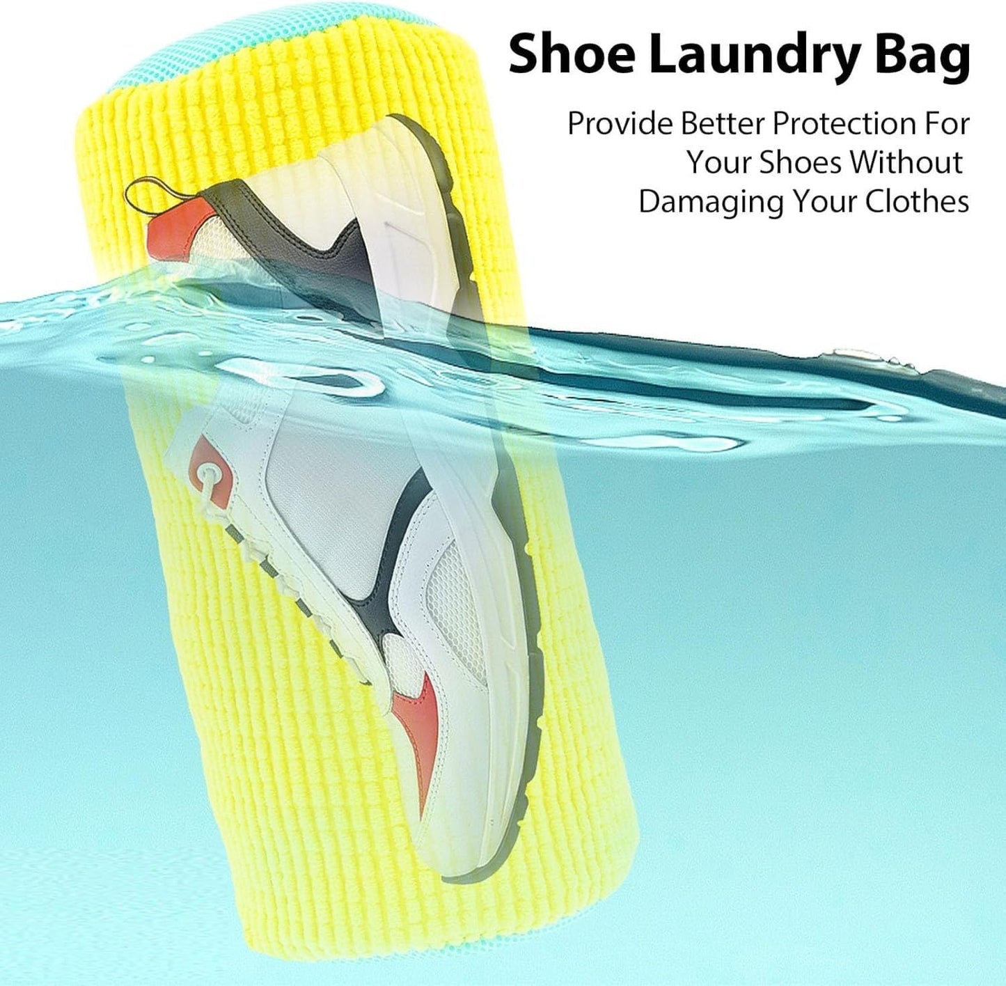 Universal Shoe Wash Bag | Shoe Cleaning & Protection Bag for Washer and Dryer :f