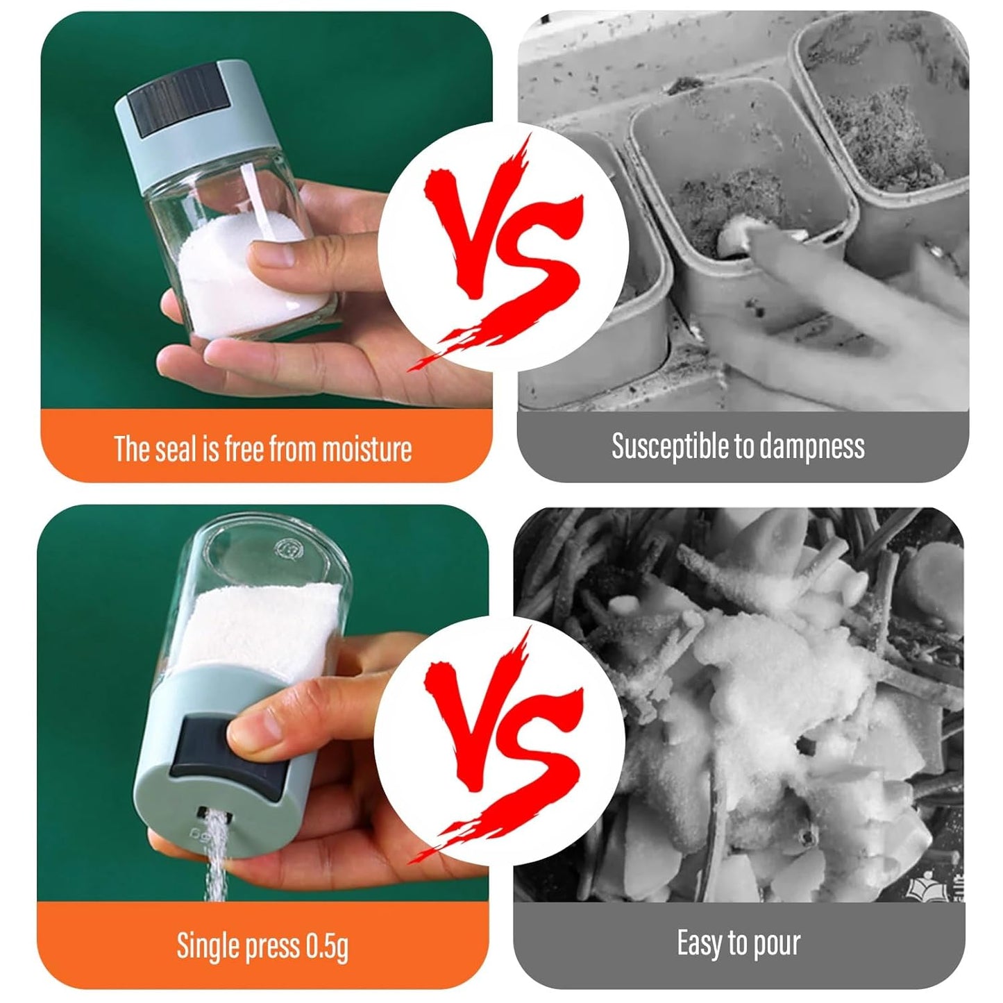 Glass Measure Spice Bottle for Kitchen - For All Spices, Seasoning Made Easy-.g